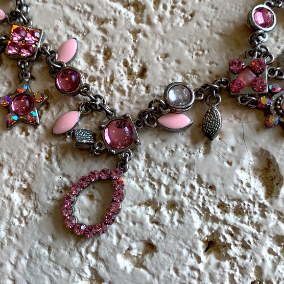 Pink stone necklace! 18 inches with extentior - Picture 1 of 3